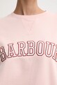 Bavlnená mikina Barbour LOL0591 ružová