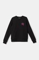 Karl Lagerfeld bluza bawełniana aplikacja czarny 246W1816