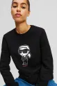 Odzież Karl Lagerfeld bluza bawełniana A2W20071 czarny