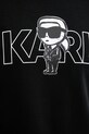 Karl Lagerfeld pamut melegítőfelső A3W20056 fekete