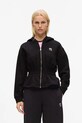 Karl Lagerfeld bluza bawełniana z kapturem czarny A4W20048
