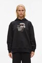 Karl Lagerfeld bluza bawełniana z kapturem czarny A4W20070