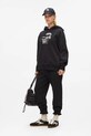 Karl Lagerfeld bluza bawełniana czarny A4W20070