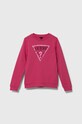 Guess bluza bawełniana dziecięca nadruk różowy J74Q10.KAUG0.PPYH