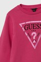 Dziewczynka Guess bluza bawełniana dziecięca J74Q10.KAUG0.PPYH różowy