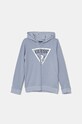 Dětská bavlněná mikina Guess s kapucí modrá J83Q14.KAUG0.9BYH