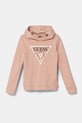 Дитяча бавовняна кофта Guess з капюшоном помаранчевий J83Q14.KAUG0.PPYA