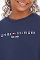 Tommy Hilfiger Bluza bawełniana dziecięca KS0KS00212.NOS granatowy