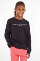 Детская хлопковая кофта Tommy Hilfiger без капюшона чёрный KS0KS00212.NOS