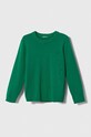 United Colors of Benetton gyerek pamut pulóver vékony zöld 1294G1012.P.NOS