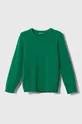 зелений Дитячий бавовняний светр United Colors of Benetton Дитячий