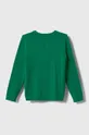 Dječji pamučni pulover United Colors of Benetton zelena