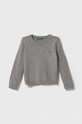 United Colors of Benetton pulover de bumbac pentru copii uni gri 1294G1012.P.NOS