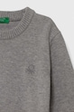 CHLAPEC Dětský bavlněný svetr United Colors of Benetton 1294G1012.P.NOS šedá