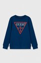 Guess bluza bawełniana dziecięca nadruk niebieski L73Q09.KAUG0.PPYH