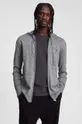 AllSaints - Μπλούζα Mode Merino Zip Hood  100% Μαλλί μερινός