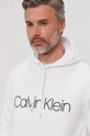 biela Bavlnená mikina Calvin Klein