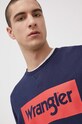 Wrangler bluza bawełniana granatowy W6MSHA114
