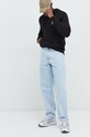 Bavlnená mikina Jack & Jones 12205081.Black čierna AA00