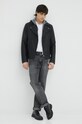 AllSaints bluza wełniana MODE MERINO ZIP HOOD MK081L szary AA00