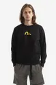 čierna Bavlnená mikina Evisu Sweatshirt With Seagull Print 2EABSM1SW321XXCT BLACK Pánsky
