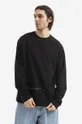 nero Tom Wood felpa in cotone Bluza Tom Wood Rivoli Long Sleeve 22292.975 Uomo