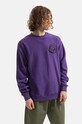 Billionaire Boys Club cotton sweatshirt Fleece Astro Crewneck applique violet B22121
