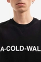 negru A-COLD-WALL* hanorac de bumbac Essential Logo Crewneck