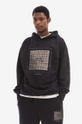 black A-COLD-WALL* cotton sweatshirt Foil Grid Hoodie Men’s