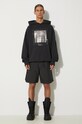 A-COLD-WALL* cotton sweatshirt Foil Grid Hoodie ACWMW074. black AA00