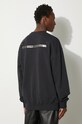 Oblečenie Bavlnená mikina A-COLD-WALL* Foil Grid Crewneck ACWMW075 BLACK ACWMW075. čierna