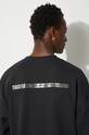 Bavlnená mikina A-COLD-WALL* Foil Grid Crewneck ACWMW075 BLACK ACWMW075. čierna