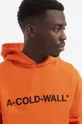 arancione A-COLD-WALL* felpa in cotone Essential Logo Hoodie