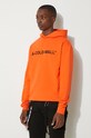 A-COLD-WALL* felpa in cotone Essential Logo Hoodie arancione ACWMW083.