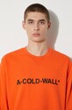 Бавовняна кофта A-COLD-WALL* Essential Logo Crewneck помаранчевий ACWMW082.