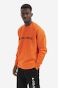 Bavlnená mikina A-COLD-WALL* Essential Logo Crewneck ACWMW082. oranžová