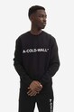 A-COLD-WALL* bluza bawełniana Essential Logo Crewneck nadruk czarny ACWMW082.