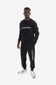 A-COLD-WALL* hanorac de bumbac Essential Logo Crewneck ACWMW082. negru AA00