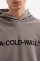 šedá Bavlněná mikina A-COLD-WALL* Essential Logo Hoodie