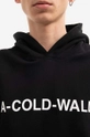 černá Bavlněná mikina A-COLD-WALL* Essential Logo Hoodie