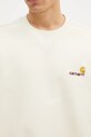 Суичър Carhartt WIP American Script Sweat бежов I025475.