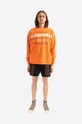 PLEASURES bluza Permanent Crewneck P22SP017 pomarańczowy AA00