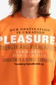 orange PLEASURES sweatshirt