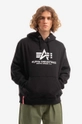 black Alpha Industries sweatshirt Alpha Industries Basic Os Hoody 116334 03 Men’s