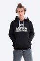 Alpha Industries bluza Foam Print Hoody z kapturem czarny 143302.95