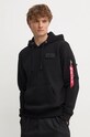 Alpha Industries bluză Red Stripe Hoody negru 178314.95