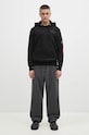 Alpha Industries bluză Red Stripe Hoody 178314.95 negru