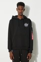 Alpha Industries bluză Space Shuttle Hoody cu gluga negru 178317.03