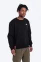 negru Alpha Industries bluză Basic Sweater Small Logo De bărbați