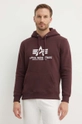 burgundia Alpha Industries bluză Basic Hoody De bărbați